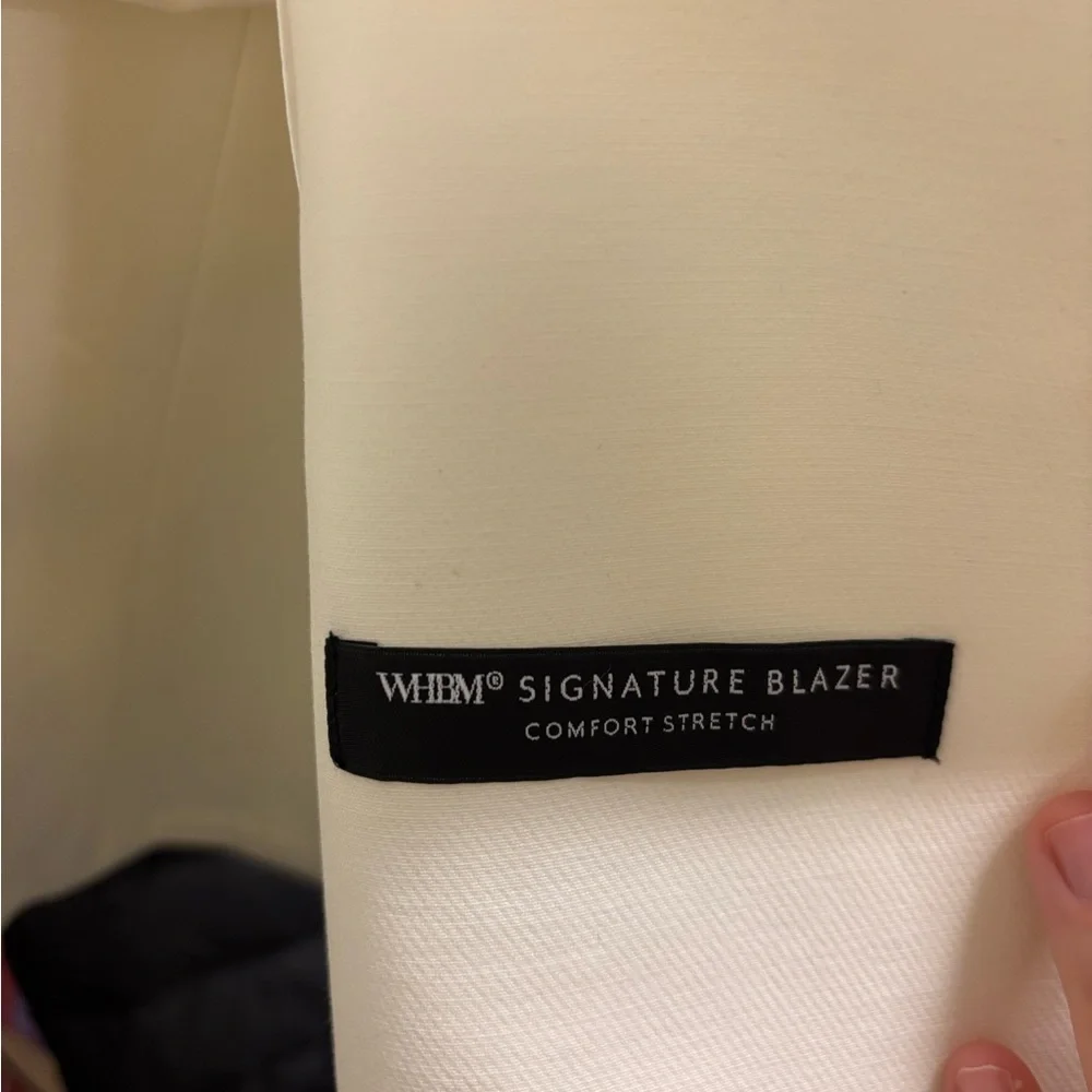 White House Black Market Ivory Tailored Stretch Blazer Jacket NWT Size 14 - Picture 10 of 10